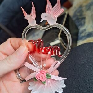 Elegant Pink and Red Hair Clip